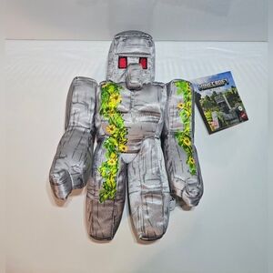 A Minecraft Movie Iron Golem 10" Plush Figure Mattel Stuffed Video Game Toy